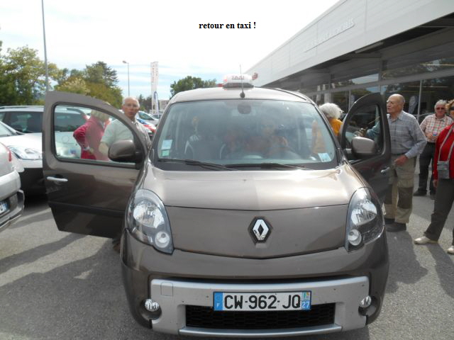 retour en taxi !