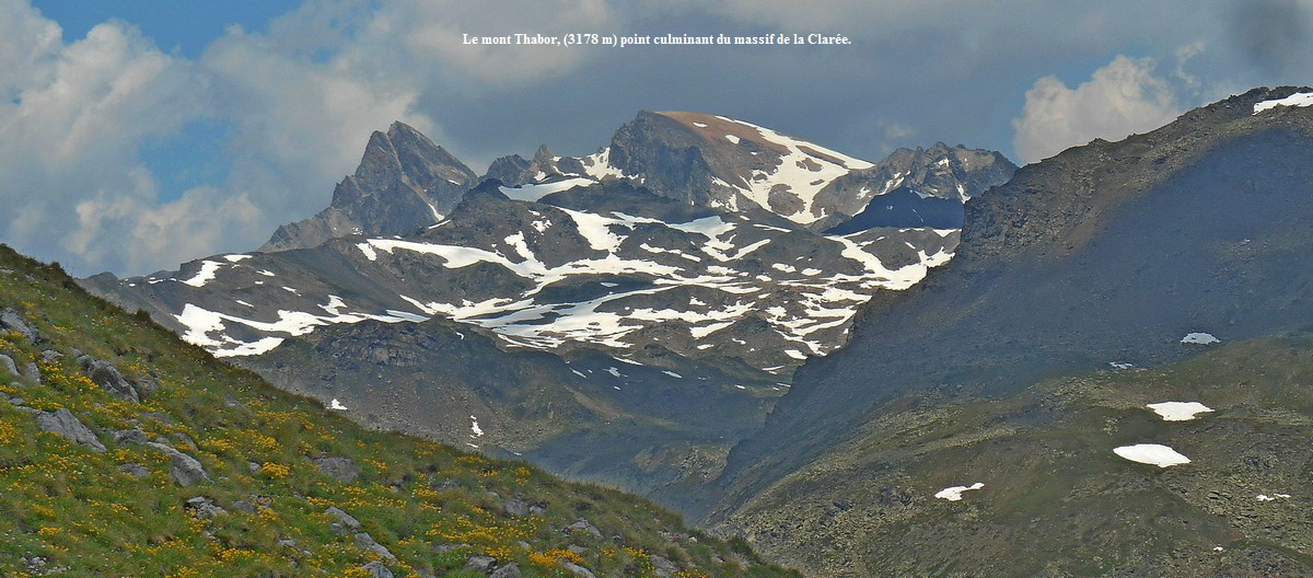 Le mont Thabor, (3178 m) point culminant du massif de la Clare.