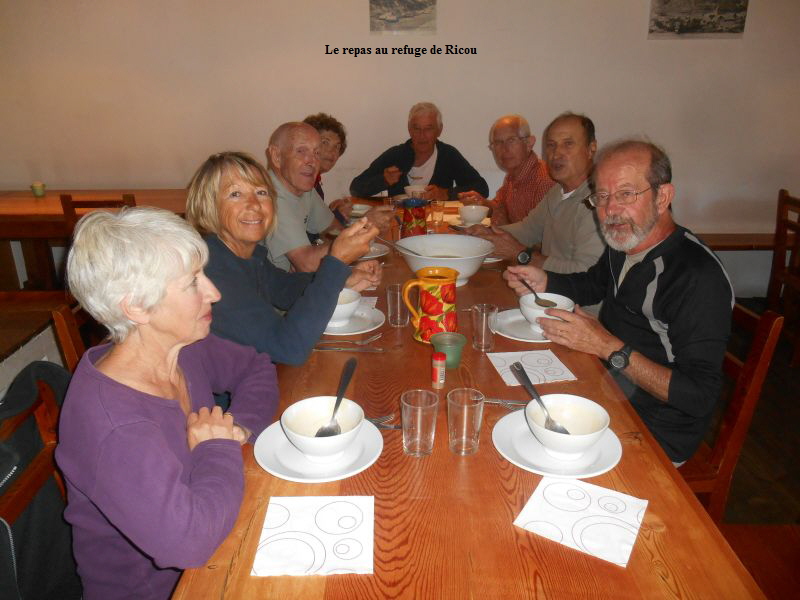 Le repas au refuge de Ricou