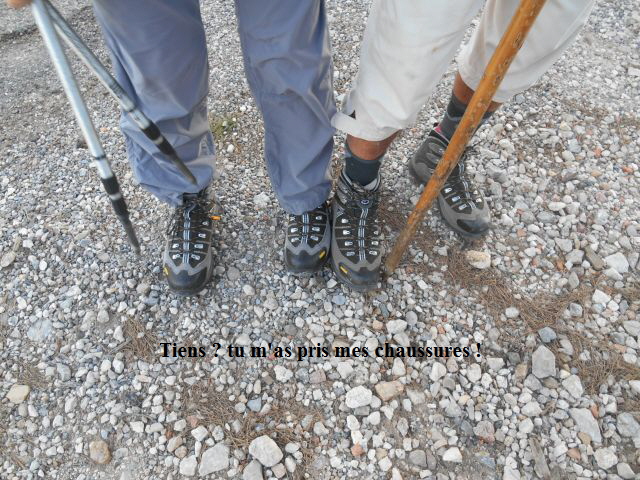 Tiens ? tu m'as pris mes chaussures !