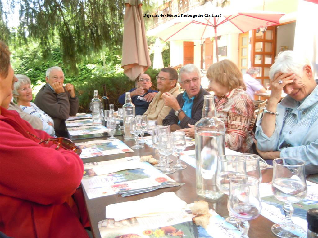 Djeuner de clture  l'auberge des Clarines !