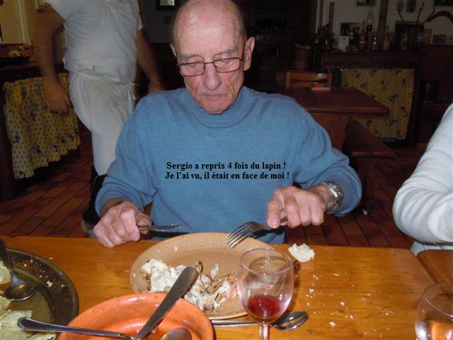 Sergio a repris 4 fois du lapin !
Je l'ai vu, il tait en face de moi !
