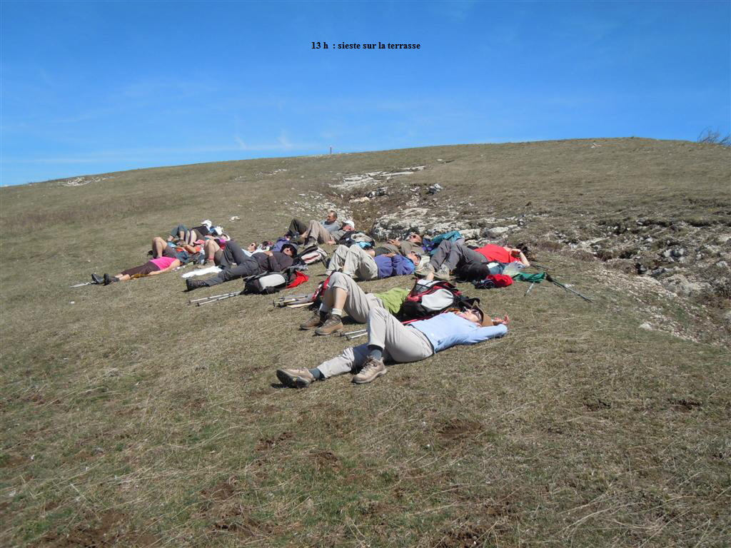 13 h  : sieste sur la terrasse