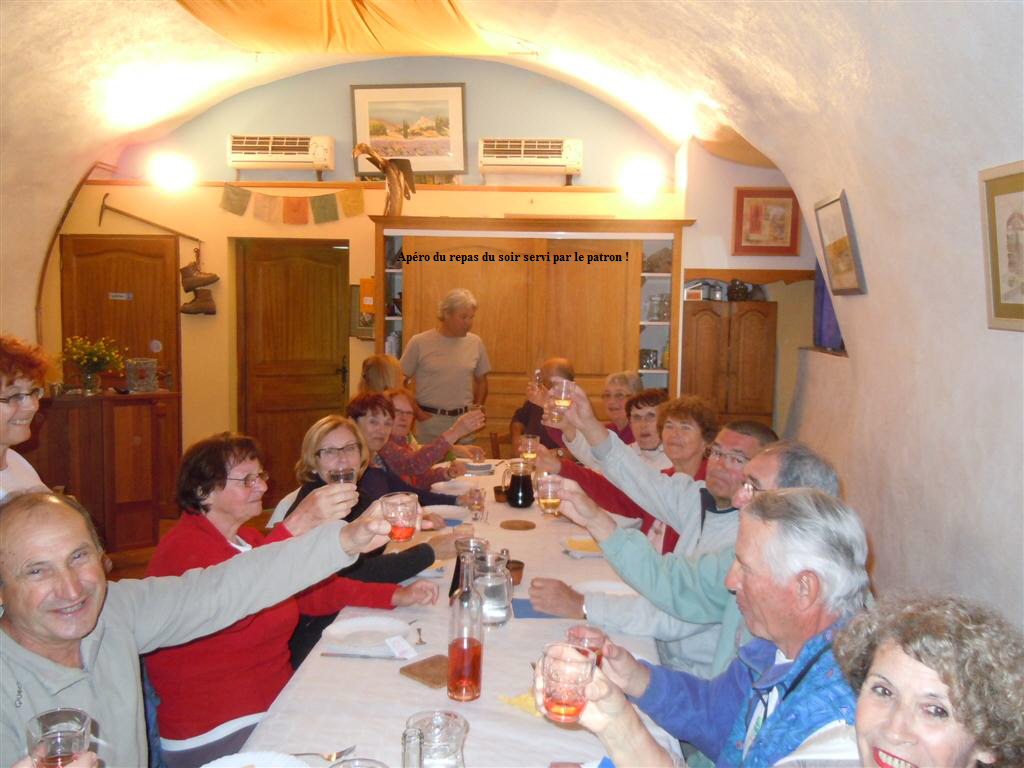 Apro du repas du soir servi par le patron !