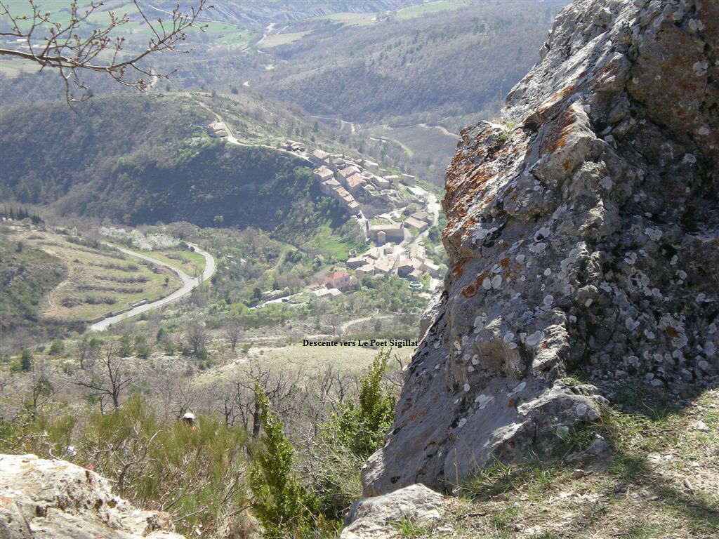 Descente vers Le Poet Sigillat