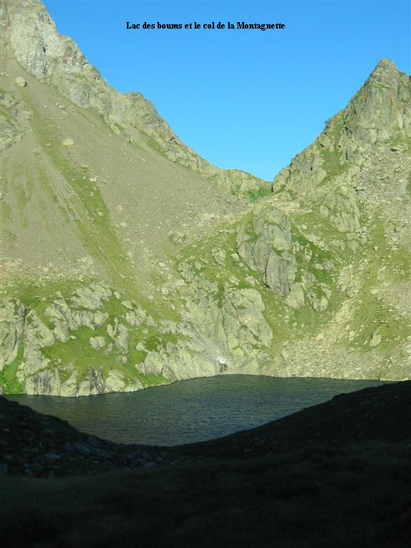Lac des boums et le col de la Montagnette
