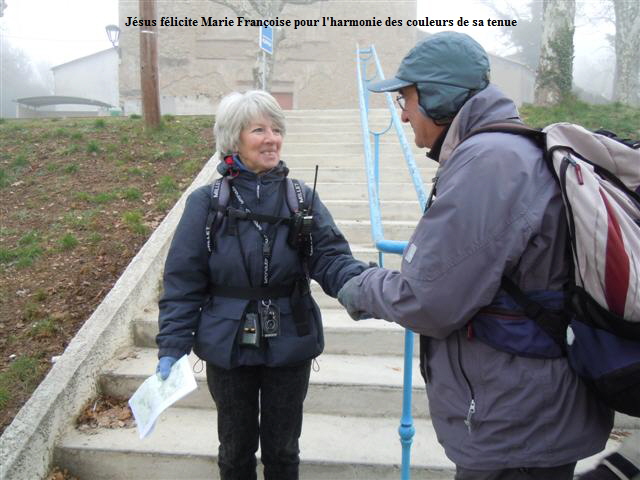 Jsus flicite Marie Franoise pour l'harmonie des couleurs de sa tenue