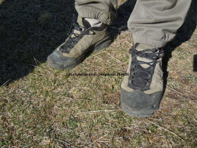 Les chaussures de Sergio ont chauff !
