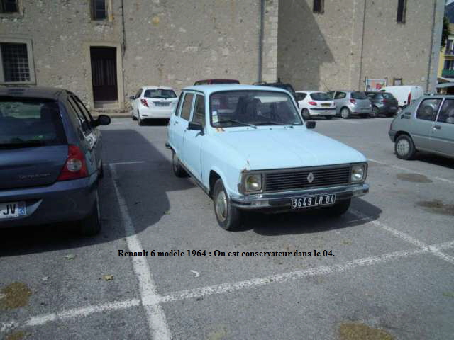 Renault 6 modle 1964 : On est conservateur dans le 04.