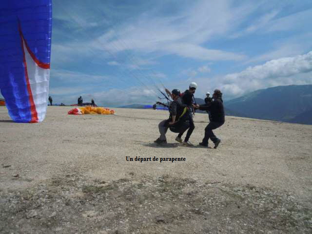 Un dpart de parapente