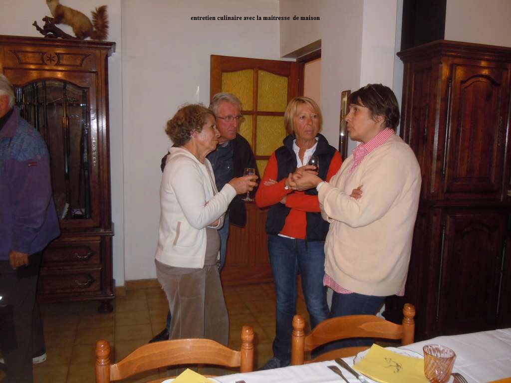 entretien culinaire avec la maitresse  de maison