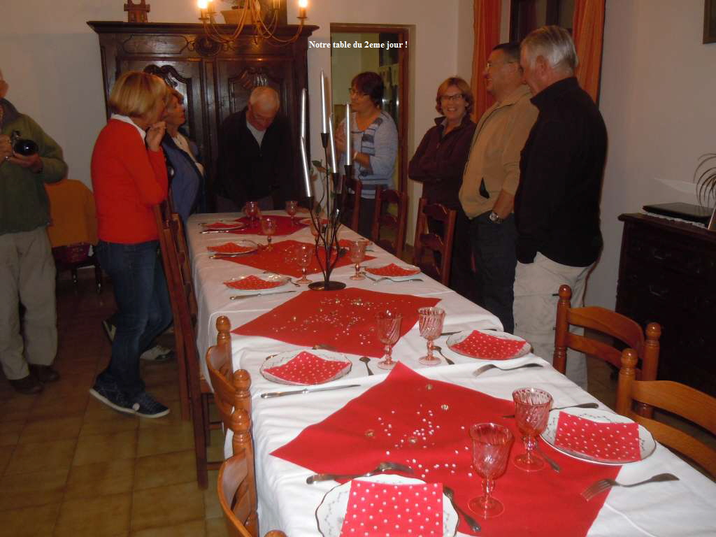 Notre table du 2eme jour !