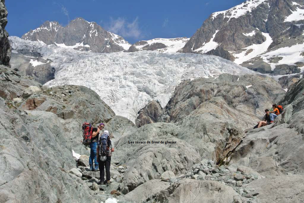 Les sracs du front de glacier