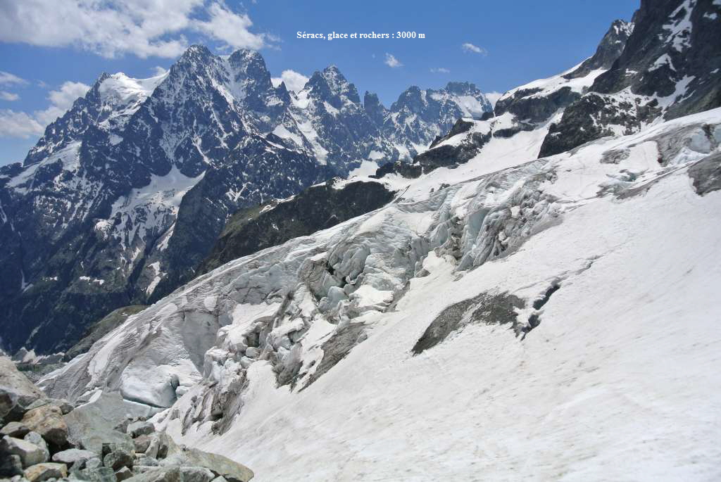 Sracs, glace et rochers : 3000 m